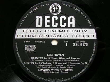 SXL 6170  BEETHOVEN: COMPLETE MUSIC FOR WIND BAND     LONDON WIND SOLOISTS / BRYMER    ED1