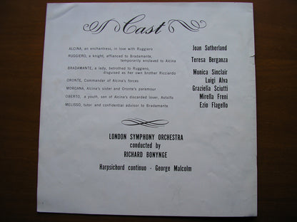 HANDEL: ALCINA (1735)    SOLOISTS / LONDON SYMPHONY / BONYNGE    3LP    SET 232 / 4