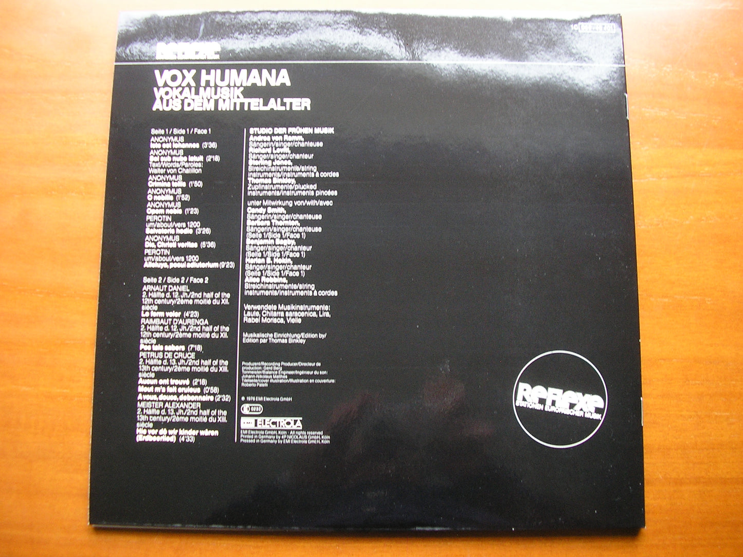 VOX HUMANA: VOCAL MUSIC OF THE MIDDLE AGES       STUDIO OF EARLY MUSIC / BINKLEY     069-46401