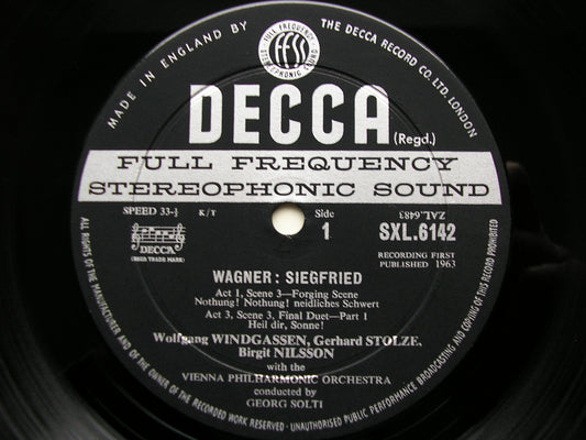 SXL 6142  WAGNER: SIEGFRIED   excerpts     NILSSON / WINDGASSEN / VIENNA PHILHARMONIC / SOLTI     ED2