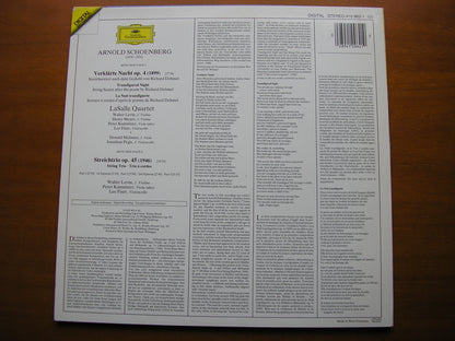 SCHOENBERG: VERKLARTE NACHT / STRING TRIO     LASALLE QUARTET / McINNES / PEGIS    410 962