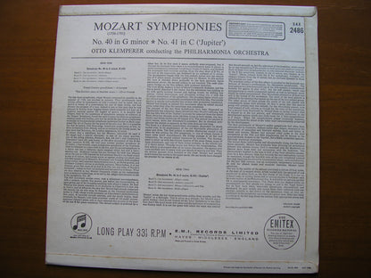 MOZART: SYMPHONIES  Nos.  40  &  41  'Jupiter'        KLEMPERER / PHILHARMONIA     SAX 2486