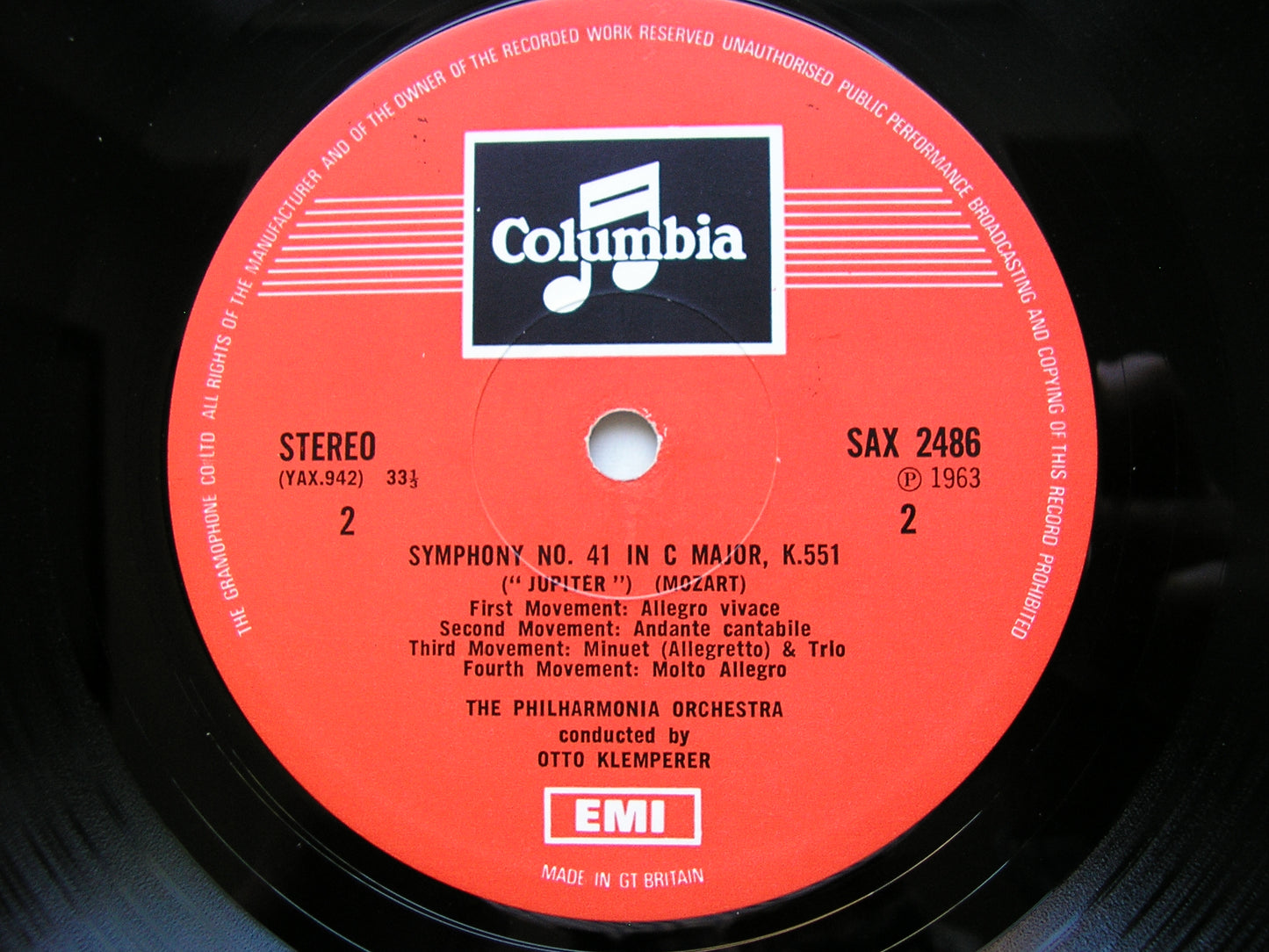 MOZART: SYMPHONIES  Nos.  40  &  41  'Jupiter'        KLEMPERER / PHILHARMONIA     SAX 2486