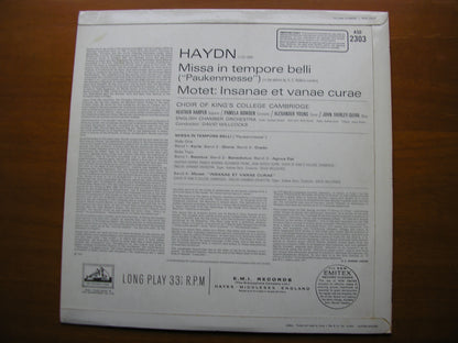 HAYDN: MASS IN TIME OF WAR / MOTET       SOLOISTS / CHOIR / ENGLISH CHAMBER ORCHESTRA / WILLCOCKS     ASD 2303