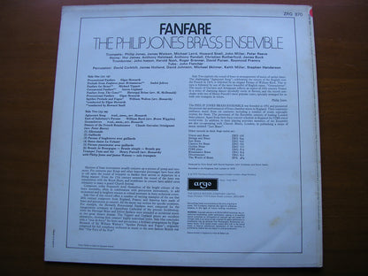 FANFARE: MUSIC FOR BRASS       PHILIP JONES BRASS ENSEMBLE / HOWARTH / SNELL   Test Pressing    ZRG 870