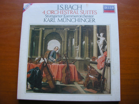 BACH: FOUR ORCHESTRAL SUITES BWV 1066 - 1069    MUNCHINGER / STUTTGART CHAMBER ORCHESTRA   414 505