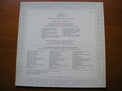 PERGOLESI: STABAT MATER     FRENI / BERGANZA / SCARLATTI ORCHESTRA OF NAPLES / GRACIS      2533 114