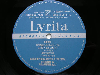 BRIDGE: SUITE FOR STRINGS / CHERRY RIPE / SALLY IN OUR ALLEY / LAMENT      BOULT / LONDON PHILHARMONIC    SRCS 73