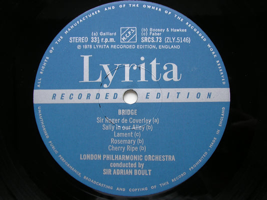 BRIDGE: SUITE FOR STRINGS / CHERRY RIPE / SALLY IN OUR ALLEY / LAMENT      BOULT / LONDON PHILHARMONIC    SRCS 73