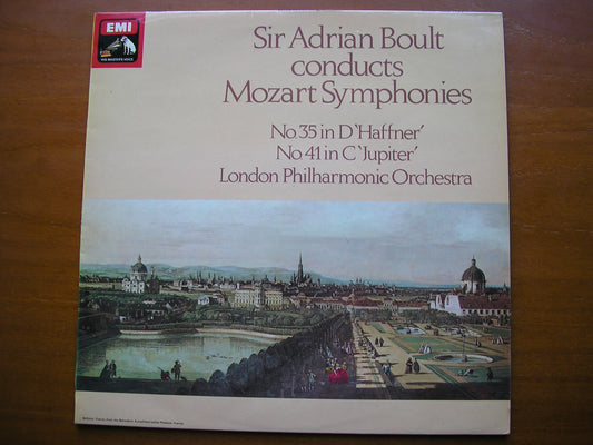 MOZART: SYMPHONIES Nos. 35 'Haffner'  &  41  'Jupiter'    BOULT / LONDON PHILHARMONIC     ASD 3158