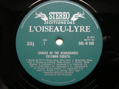 DANCES OF THE RENAISSANCE: SUSATO & PHALESE         ENSEMBLE AUREA / JEAN WOLTECHE       SOL-R 330