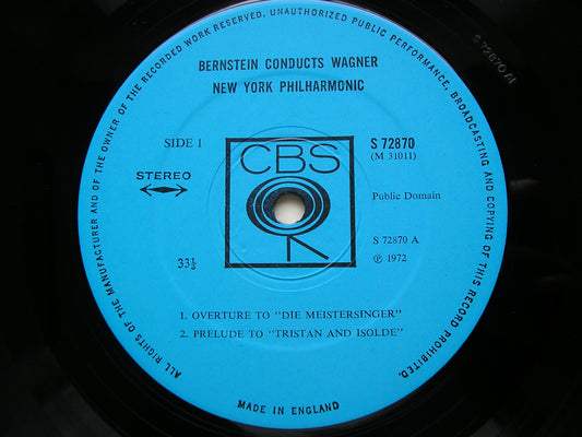 WAGNER: ORCHESTRAL MUSIC      BERNSTEIN / NEW YORK PHILHARMONIC     72870