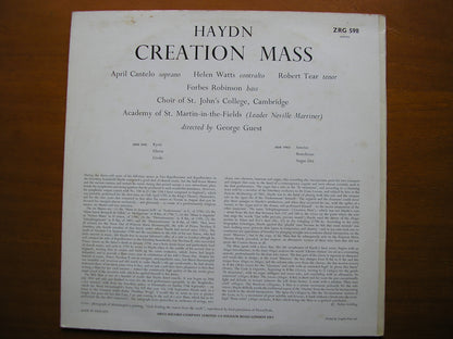 HAYDN: CREATION MASS      SOLOISTS / CHOIR / ASMIF / GUEST      ZRG 598