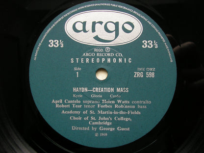 HAYDN: CREATION MASS      SOLOISTS / CHOIR / ASMIF / GUEST      ZRG 598