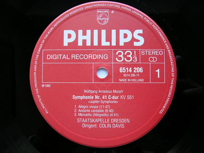 MOZART: SYMPHONIES Nos. 29  &  41  'Jupiter'        DAVIS / STAATSKAPELLE DRESDEN       6514 206