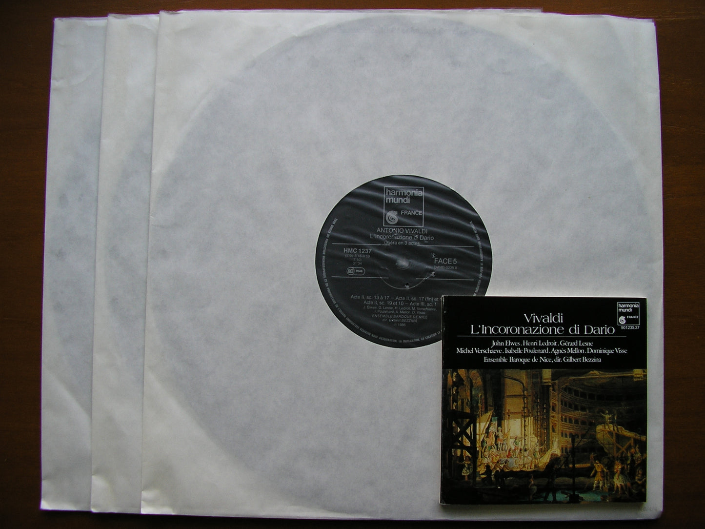 VIVALDI: L'INCORONAZIONE DI DARIO  (1717)    SOLOISTS / ENSEMBLE BAROQUE DE NICE / BEZZINA      3LP      HMC 1235-37