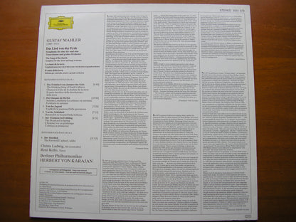 MAHLER: DAS LIED VON DER ERDE      LUDWIG / KOLLO / BERLIN PHILHARMONIC / KARAJAN     2531 379
