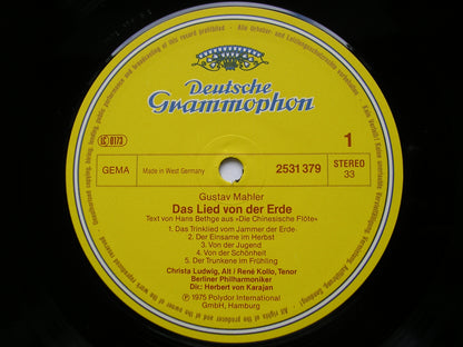 MAHLER: DAS LIED VON DER ERDE      LUDWIG / KOLLO / BERLIN PHILHARMONIC / KARAJAN     2531 379