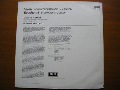 SXL 6179  VIOTTI: VIOLIN CONCERTO / BOCCHERINI: SYMPHONY  in C     PRENCIPE / ROSSINI ORCHESTRA OF NAPLES / CARACCIOLO    ED2