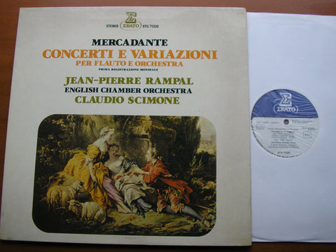 MERCADANTE: TWO FLUTE CONCERTOS / VARIATIONS      RAMPAL /ENGLISH CHAMBER ORCHESTRA / SCIMONE      STU 71320