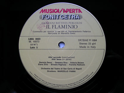 PERGOLESI: IL FLAMINIO  (1735)     SOLOISTS / SAN CARLO OPERA NAPLES / PANNI      3LP     LMA 3023