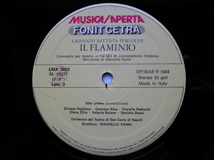 PERGOLESI: IL FLAMINIO  (1735)     SOLOISTS / SAN CARLO OPERA NAPLES / PANNI      3LP     LMA 3023