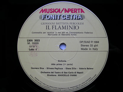 PERGOLESI: IL FLAMINIO  (1735)     SOLOISTS / SAN CARLO OPERA NAPLES / PANNI      3LP     LMA 3023