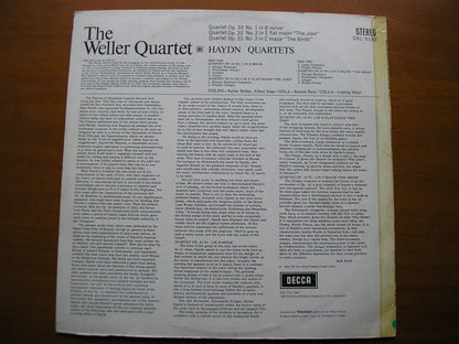 SXL 6182  HAYDN: THREE STRING QUARTETS Op. 33      THE WELLER QUARTET     ED2