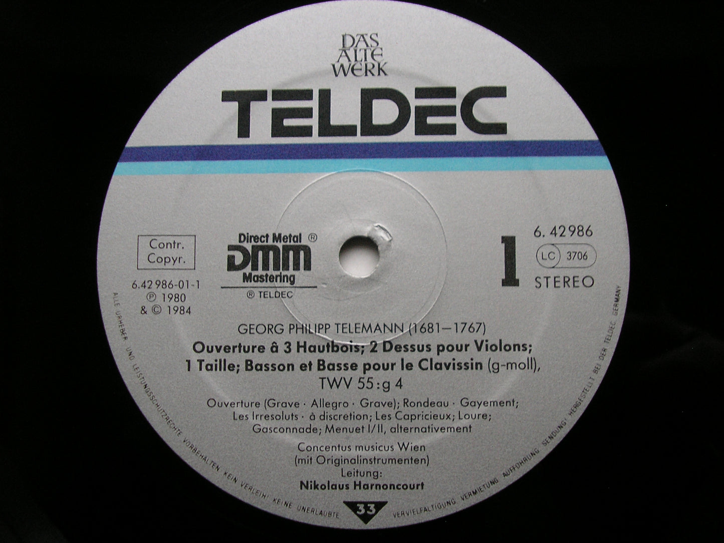 TELEMANN: OVERTURES in G & D      HARNONCOURT / CONCENTUS MUSICUS WIEN     6.42986