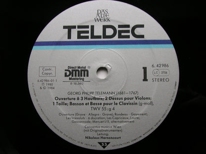 TELEMANN: OVERTURES in G & D      HARNONCOURT / CONCENTUS MUSICUS WIEN     6.42986