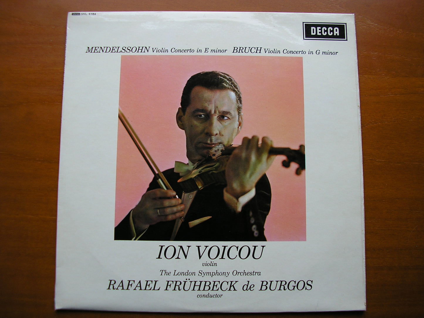 SXL 6184  MENDELSSOHN / BRUCH: VIOLIN CONCERTOS     ION VOICOU / LONDON SYMPHONY / DE BURGOS       ED2