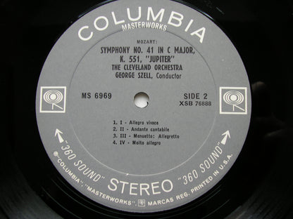 MOZART: SYMPHONIES  Nos. 35 'Haffner'  &  41  'Jupiter'      SZELL / CLEVELAND ORCHESTRA     MS 6969
