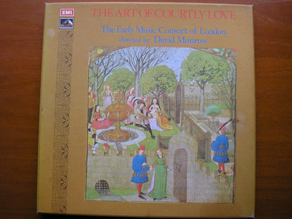 THE ART OF COURTY LOVE:  MUSIC OF THE MIDDLE AGES     DAVID MUNROW / THE EARLY MUSIC CONSORT OF LONDON    3LP    SLS 863