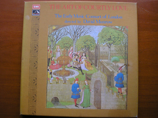 THE ART OF COURTY LOVE:  MUSIC OF THE MIDDLE AGES     DAVID MUNROW / THE EARLY MUSIC CONSORT OF LONDON    3LP    SLS 863