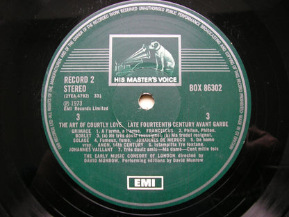 THE ART OF COURTY LOVE:  MUSIC OF THE MIDDLE AGES     DAVID MUNROW / THE EARLY MUSIC CONSORT OF LONDON    3LP    SLS 863