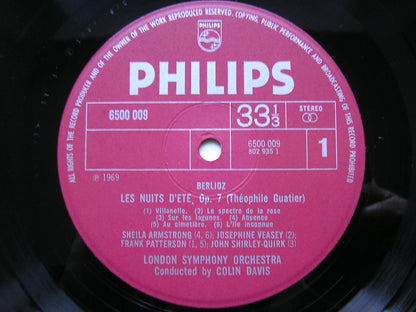 BERLIOZ: LES NUITS D'ETE / COMPLETE ORCHESTRAL SONGS     SOLOISTS / LONDON SYMPHONY / DAVIS    SAL 3789