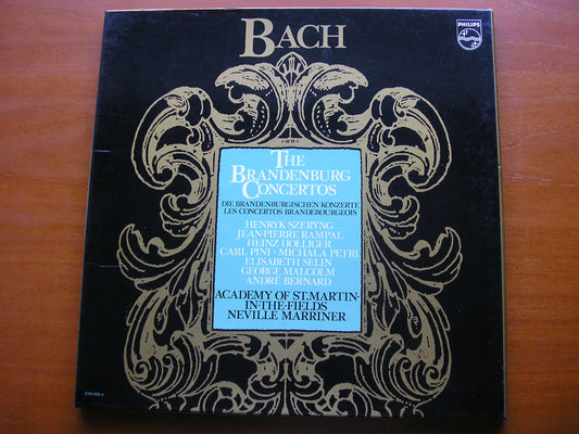 BACH: THE BRANDENBURG CONCERTOS SZERYNG / MALCOLM / RAMPAL / HOLLIGER / ASMIF / MARRINER 6769 058