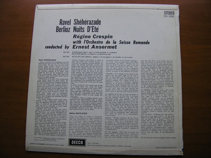BERLIOZ: LES NUITS D'ETE / RAVEL: SHEHERAZADE     CRESPIN / SUISSE ROMANDE / ANSERMET    SXL 6081