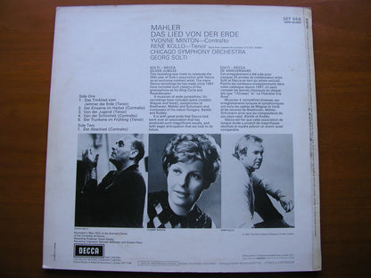 MAHLER: DAS LIED VON DER ERDE     MINTON / KOLLO / CHICAGO SYMPHONY / SOLTI      SET 555