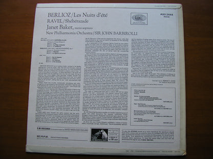 BERLIOZ: LES NUITS D'ETE / RAVEL: SHEHERAZADE     BAKER / NEW PHILHARMONIA / BARBIROLLI     ASD 2444