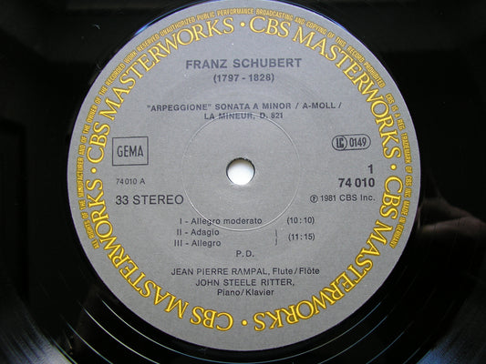 SCHUBERT: ARPEGGIONE SONATA / MOSCHELES: SONATA CONCERTANTE      RAMPAL / RITTER     74010