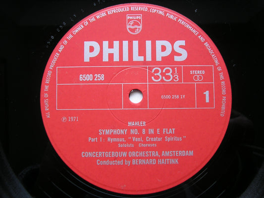 MAHLER: SYMPHONY No. 8     SOLOISTS / CONCERTGEBOUW ORCHESTRA / HAITINK    6700 049