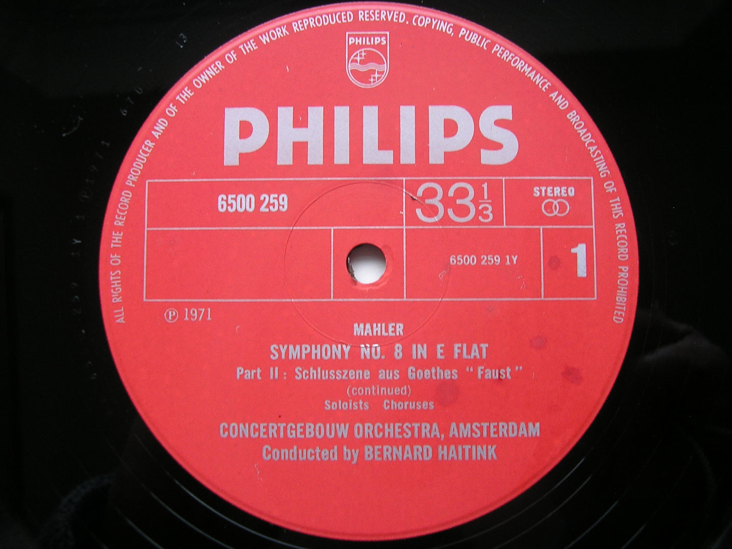 MAHLER: SYMPHONY No. 8     SOLOISTS / CONCERTGEBOUW ORCHESTRA / HAITINK    6700 049