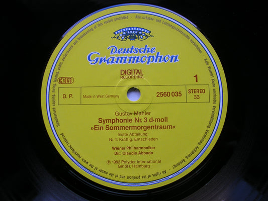 MAHLER: SYMPHONY No. 3    JESSYE NORMAN / VIENNA PHILHARMONIC / CLAUDIO ABBADO    2741 010