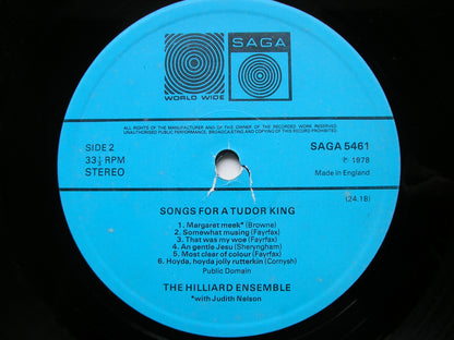 SONGS FOR A TUDOR KING: FAYRFAX / CORNYSH / BROWNE / SHERYNGHAM       THE HILLIARD ENSEMBLE    SAGA 5461