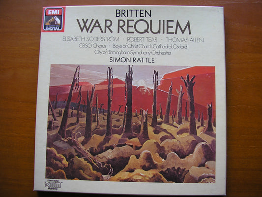 BRITTEN: WAR REQUIEM     SOLOISTS / CITY OF BIRMINGHAM SYMPHONY / RATTLE   2LP    SLS 1077573