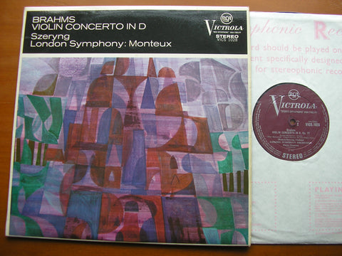 BRAHMS: VIOLIN CONCERTO   SZERYNG / LONDON SYMPHONY / MONTEUX    VICS 1028