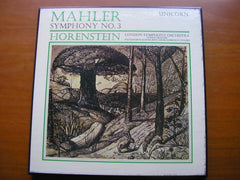 MAHLER: SYMPHONY No. 3     PROCTER / LONDON SYMPHONY / HORENSTEIN     RHS 302 / 3