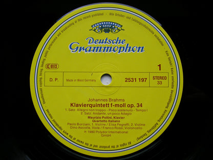 BRAHMS: PIANO QUINTET Op. 34      POLLINI / QUARTETTO ITALIANO     2531 197
