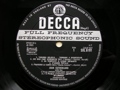 SXL 6191  SUTHERLAND SINGS HANDEL     BONYNGE / BOULT / MOLINARI-PRADELLI     ED2